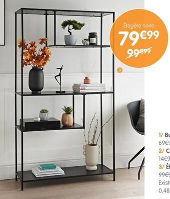 b&m Étagère noire 4 niveaux offre