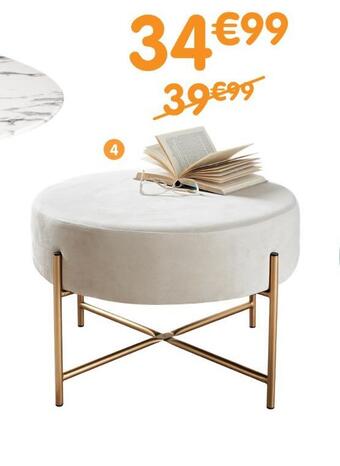 b&m Pouf en velours offre