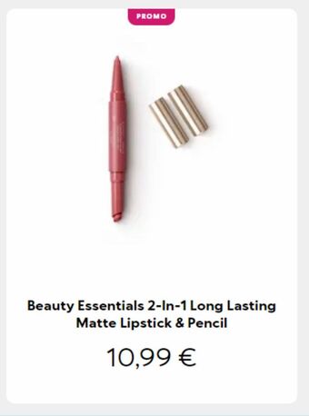 Beauty essentials 2-in-1 long lasting matte lipstick pencil