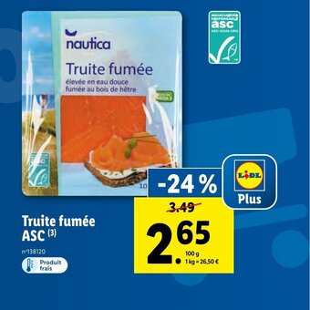 Lidl Truite fumée ASC (3) offre