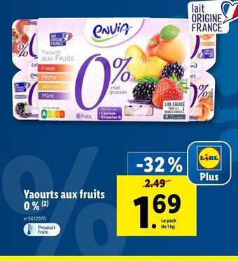 Lidl Yaourts aux Fruits offre
