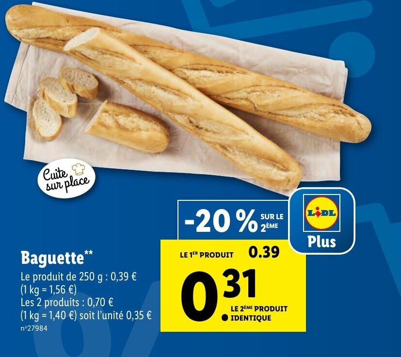 Promo Baguette** chez Lidl