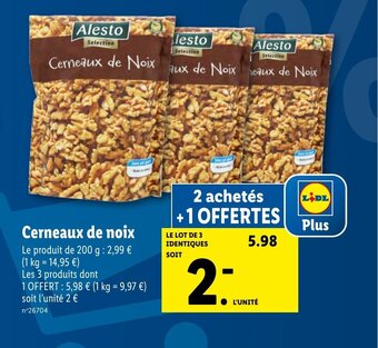 Lidl Cerneaux de noix offre