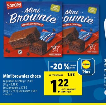 Lidl Mini brownies choco offre