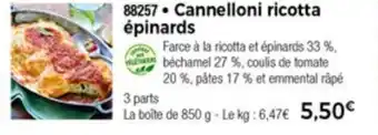 Thiriet Cannelloni Ricotta épinards offre