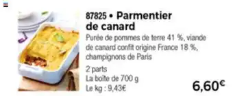 Thiriet Parmentier De Canard offre
