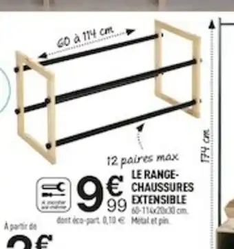 Centrakor Le Range-Chaussures Extensible offre