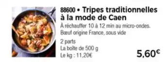 Thiriet Tripes Traditionnelles à La Mode De Caen offre