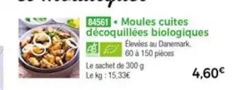 Moules Cuites Décoquillées Biologiques
