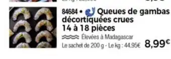 Thiriet Quesues De Gambas Décortiquées Crues offre