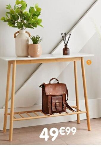 b&m Console en bambu offre