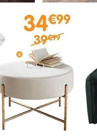 b&m Pouf en velours offre