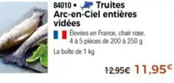 Truites Arc-En-Ciel Entières Vidées