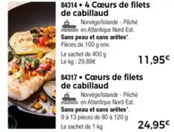 Thiriet 4 Cœurs De Filets De Cabillaud offre