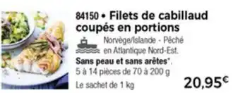 Thiriet Filets De Cabillaud Coupés En Portions offre