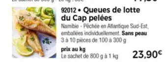 Thiriet Queues De Lotte Du Cap Pelées offre