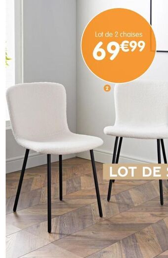 b&m Lot de chaises en sherpa offre