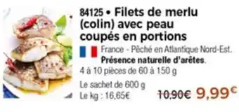 Thiriet Filets De Merlu (Colin) Avec Peau offre