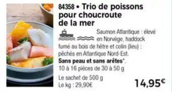 Trio De Poissons Pour Choucroute De La Mer