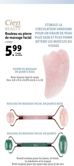 Lidl Rouleau ou pierre de massage facial offre
