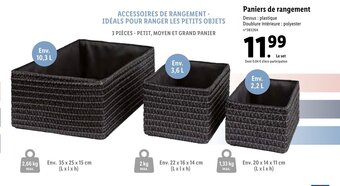 Lidl Paniers de rangement offre