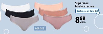 Lidl Slips tai ou hipsters femme offre