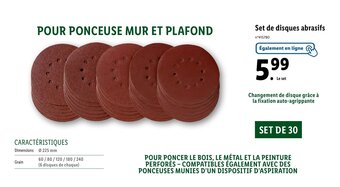 Lidl Set de disques abrasifs offre