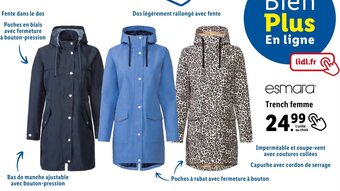 Lidl Trench femme offre