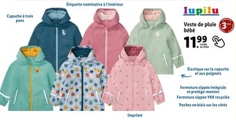 Lidl Veste de pluie ANS bébé offre