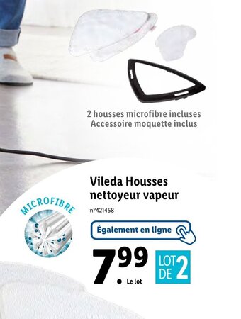 Lidl Vileda Housses nettoyeur vapeur offre