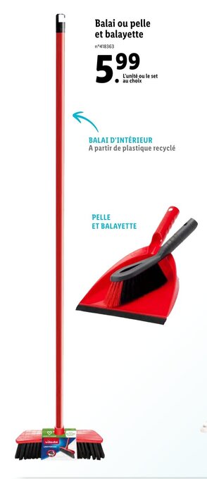 Lidl Balai ou pelle et balayette offre