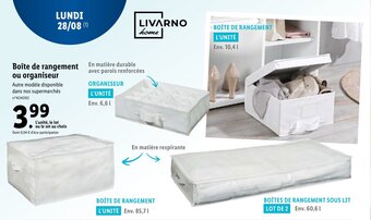 Lidl Boîte de rangement ou organiseur offre