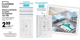 Lidl Housse à vêtements ou sachet de rangement sous vide offre