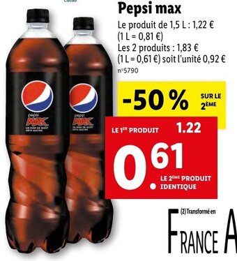 Lidl Pepsi max offre