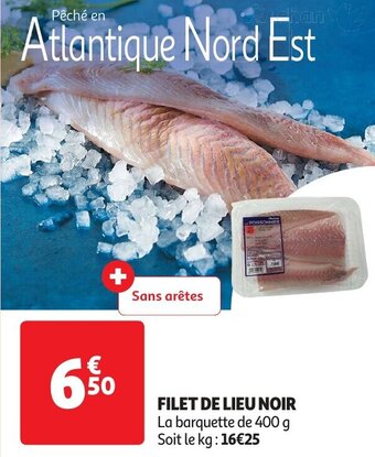 Auchan FILET DE LIEU NOIR offre