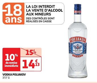 Auchan VODKA POLIAKOV offre