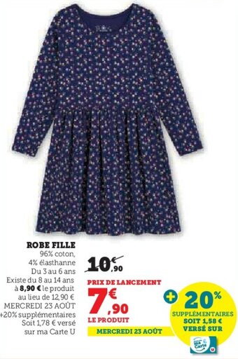 Hyper U ROBE FILLE offre