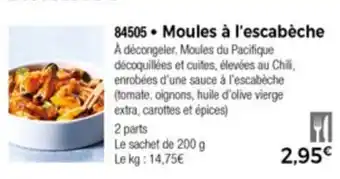Thiriet Moules à l'escabèche offre