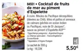 Thiriet Cocktail De Fruits De Mer Au Piment d'Espelette offre