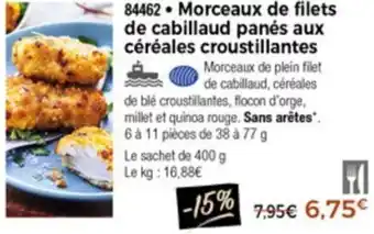 Thiriet Morceaux De Filets De Cabillaud Panés offre
