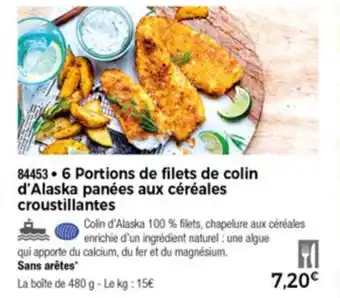Thiriet 6 Portions De Filets De Colin d'Alaska Panées offre