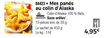 Thiriet Mes Panés Au Colin d'Alaska offre