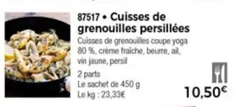 Thiriet Cuisses De Grenouilles Persillées offre