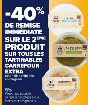 Carrefour SUR TOUS LES TARTINABLES CARREFOUR EXTRA offre