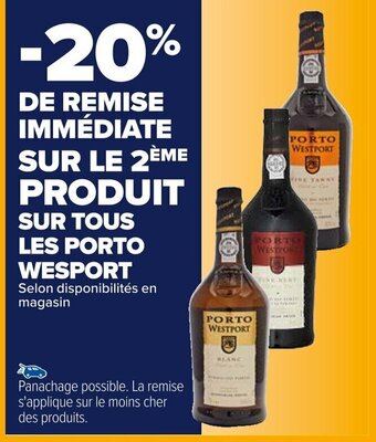 Carrefour SUR TOUS LES PORTO WESPORT offre
