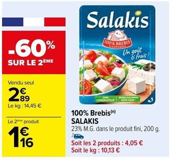 Carrefour 100% Brebis(n) SALAKIS offre