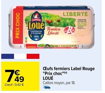 Carrefour Œufs fermiers Label Rouge "Prix choc"(n) LOUÉ offre