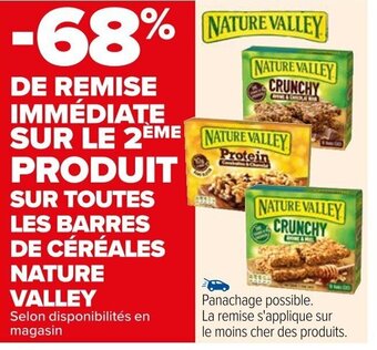 Carrefour SUR TOUTES LES BARRES DE CÉRÉALES NATURE VALLEY offre