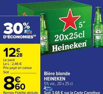 Carrefour Bière blonde HEINEKEN offre