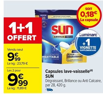 Carrefour Capsules lave-vaisselle(d) SUN offre